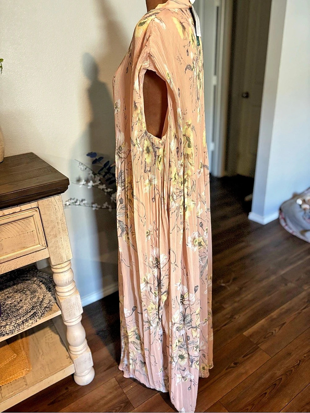 H&M Floral Maxi Dress in Pink Size 18 NWT - Picture 4 of 11